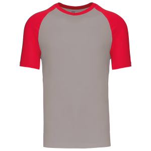 K330 tshirt homme grisrouge