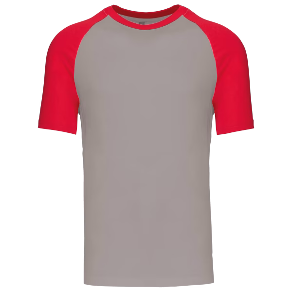 K330 tshirt homme grisrouge