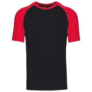 K330 tshirt homme noirrouge