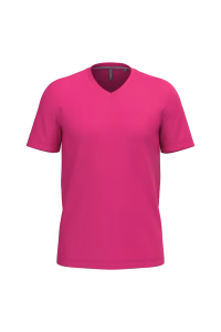 K357 tshirt col v homme fushia