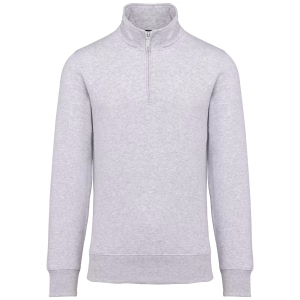 K487 sweat col zip gris