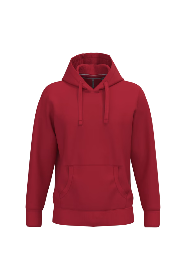 K489 sweat capuche epais rouge
