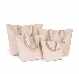 Ki0295 sac shopping a soufflet ecru