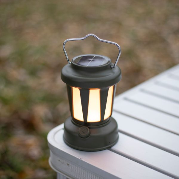 Lampe solaire rechargeable ambiance zoom