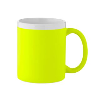 Mo2890 mug en gres jaune fluo