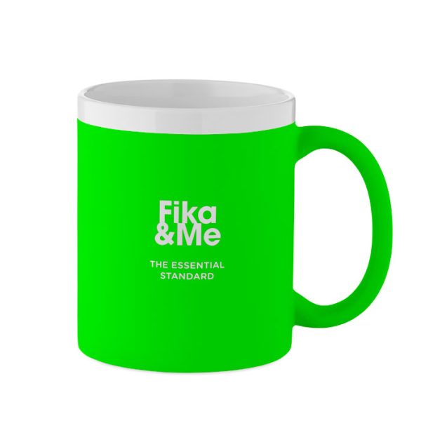 Mo2890 mug en gres vert fluo