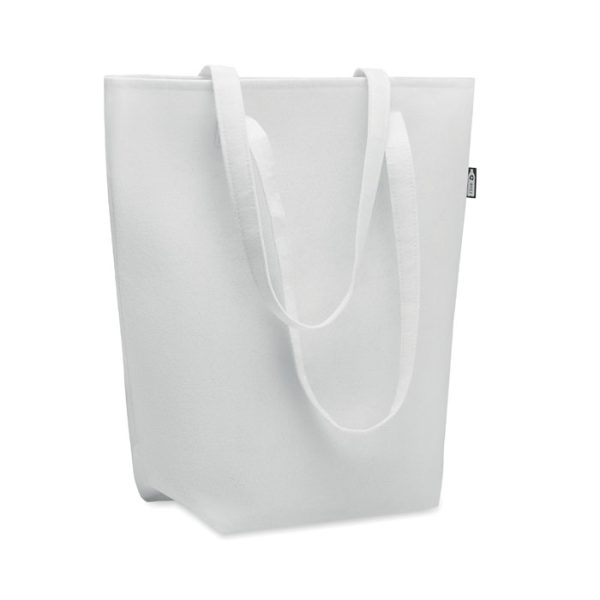 Mo6660 sac shopping feutre blanc