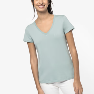 Ns334 tshirt femme ecoresponsable col v 2