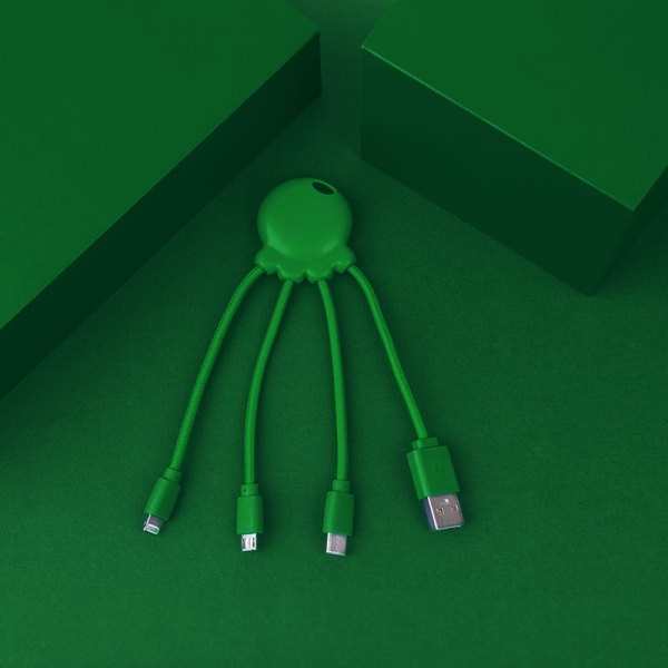 Octopus cable de charge vert