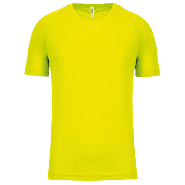 Pa438 tshirt sport homme fluo