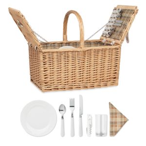 Panier a pique nique en osier pour 4 personnes