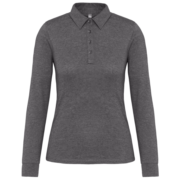 Ps k265 polo jersey manches longues gris