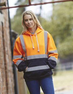 Ps yhvk05 sweatshirt capuche haute visibilite orange