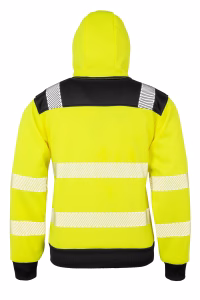 R503x sweat shirt a capuche de securite recycle jaune dos