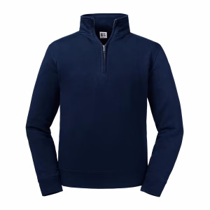 Sweat col zippe authentic bleu