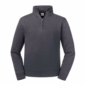 Sweat col zippe authentic gris
