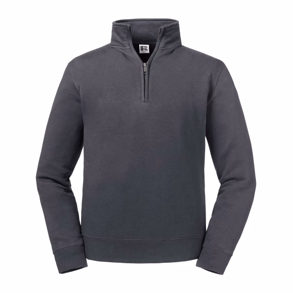 Sweat col zippe authentic gris