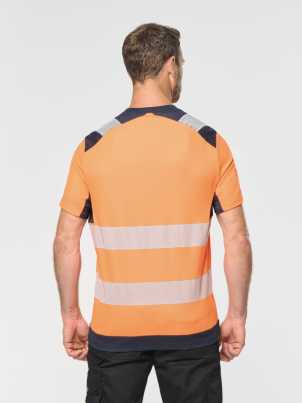 Wk360 t shirt de securite recycle manches courtes unisexe dos