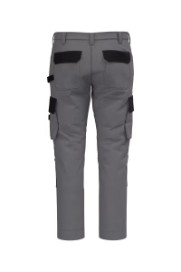 Wk742 pantalon bicolore gris dos