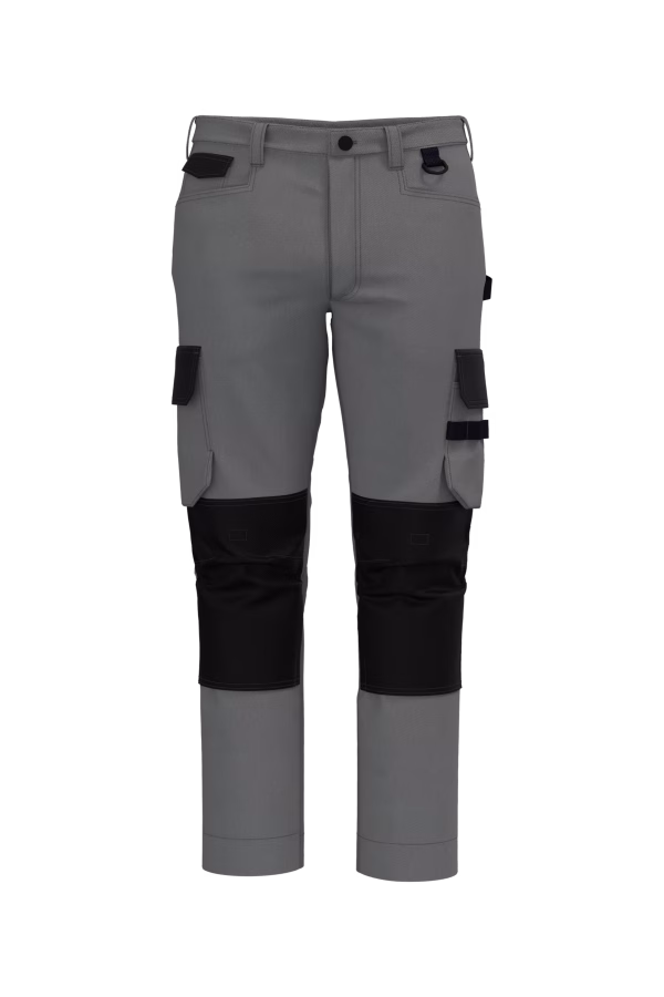 Wk742 pantalon bicolore gris