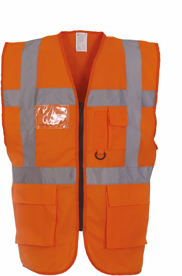 Yhvw801 gilet de securite multiopoches orange