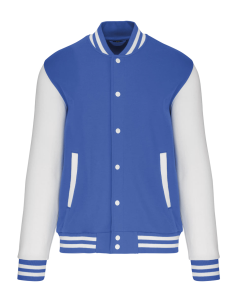 Blouson molleton teddy unisexe bleu