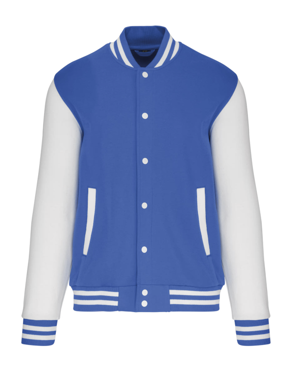 Blouson molleton teddy unisexe bleu
