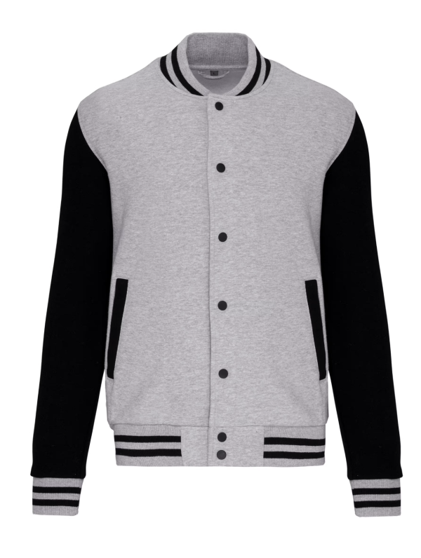Blouson molleton teddy unisexe gris