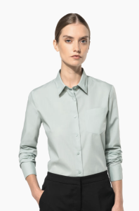 K549 chemise femme vert popeline