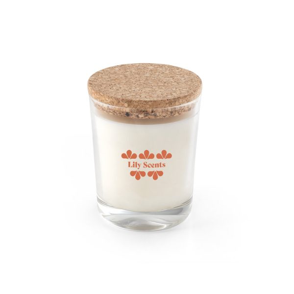 95078 bougie aromatique dans une coupelle en verre avec un couvercle face
