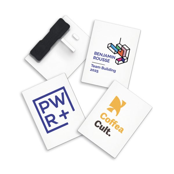Badge plastique rectangle
