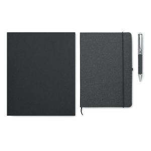Mo2195 carnet cuir et stylo noir