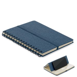 Mo2522 carnet avec support bleu