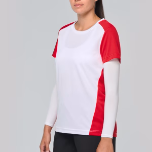 Pa4015 t shirt de sport ecoresponsable bicolore femme