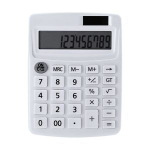 Calculatrice solaire blanc