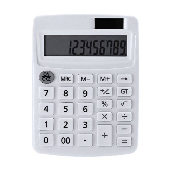 Calculatrice solaire blanc