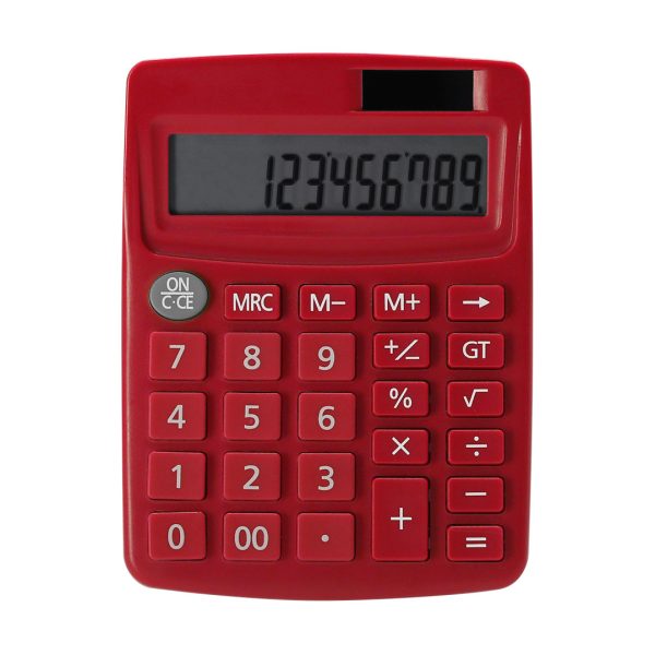Calculatrice solaire rouge