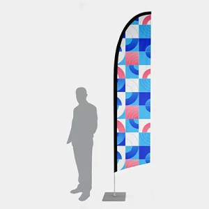 Impression beachflag plume pro l personnalise