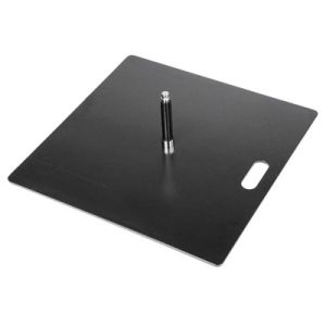 Pied metallique plate