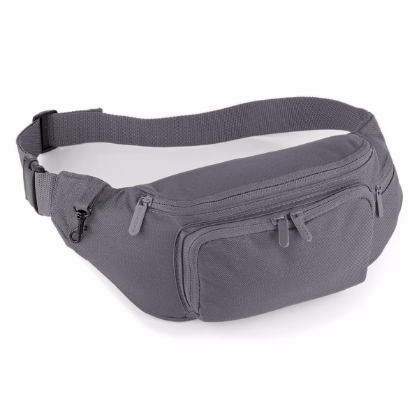 Qd12 sac banane mousqueton gris