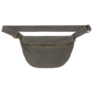 Sac banane en velours cotele kaki